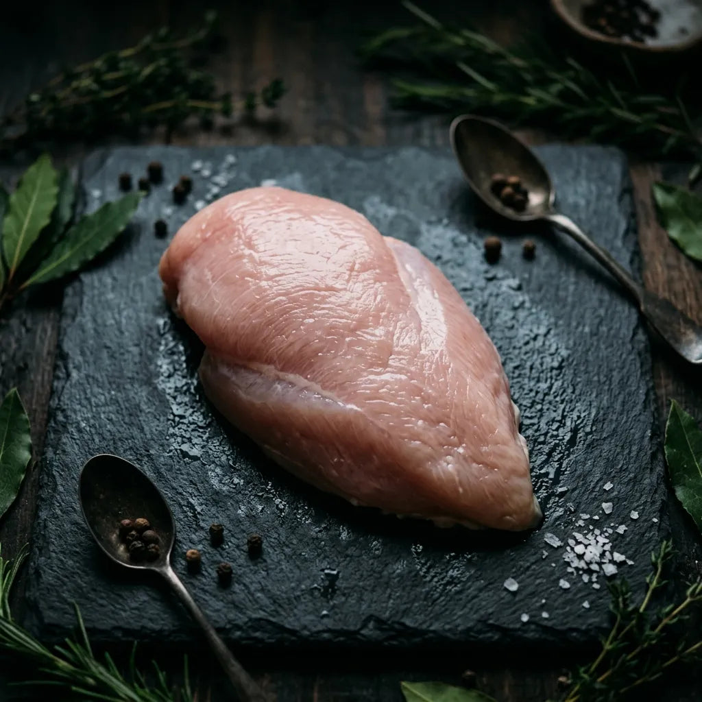 Putenfleisch als Zutat des Snacks Pute & Karotten
